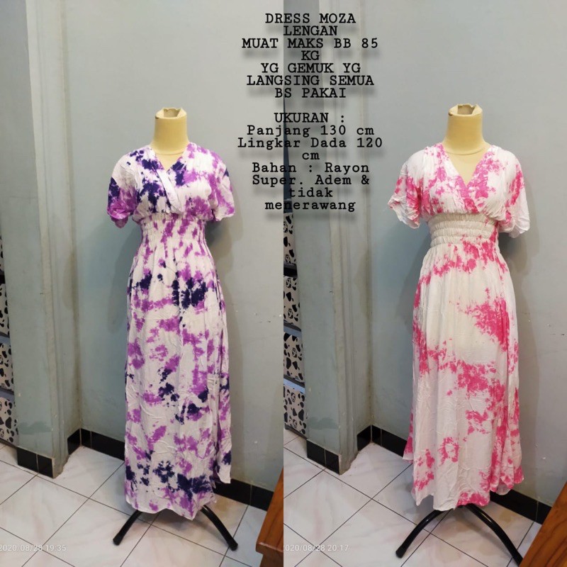 DRESS DASTER TIE DYE BALI PANJANG