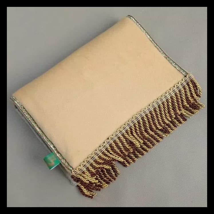 TERLARIS SAJADAH KECIL VELVET PREMIUM POLOS MUKA WAJAH TRAVELING BLUDRU MINI 