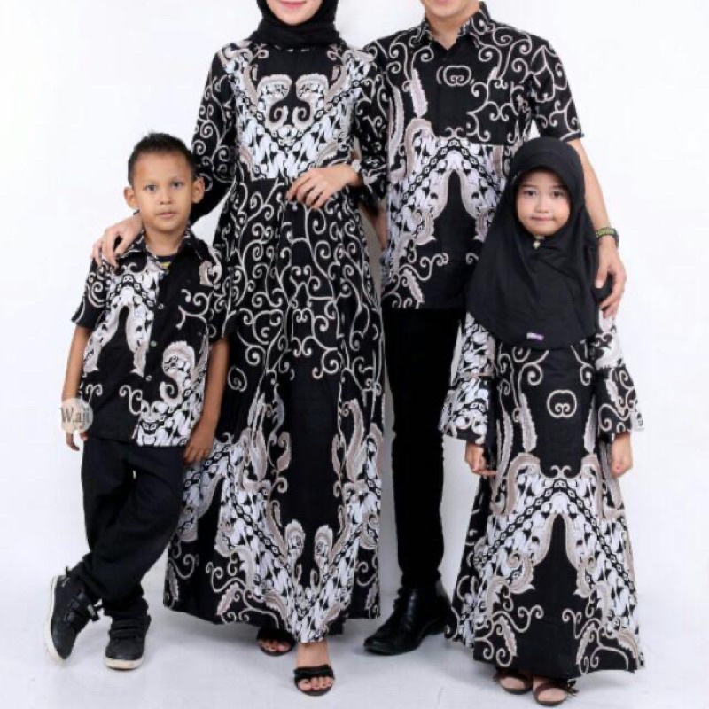 Seragam Keluarga Batik Couple Motif Ulir Putih - Batik Couple Keluarga Dan Anak Modern Terbaru 2022