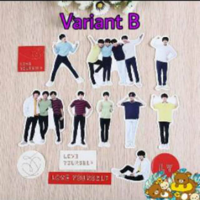 BTS BT21 Sticker Love Yourself Stiker KPOP Koper Handphone HP Case Red S002