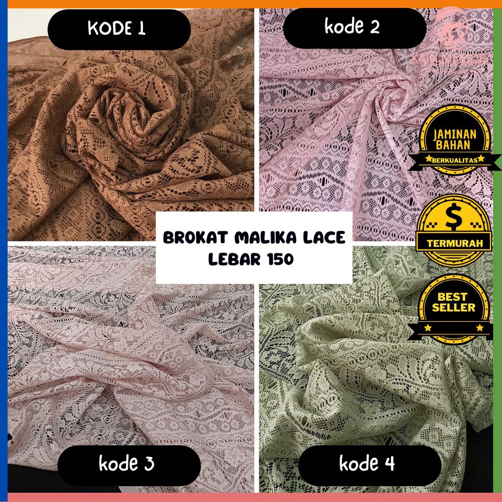 Kain Memora Kain Brokat Malika Lace Lebar 150 cm