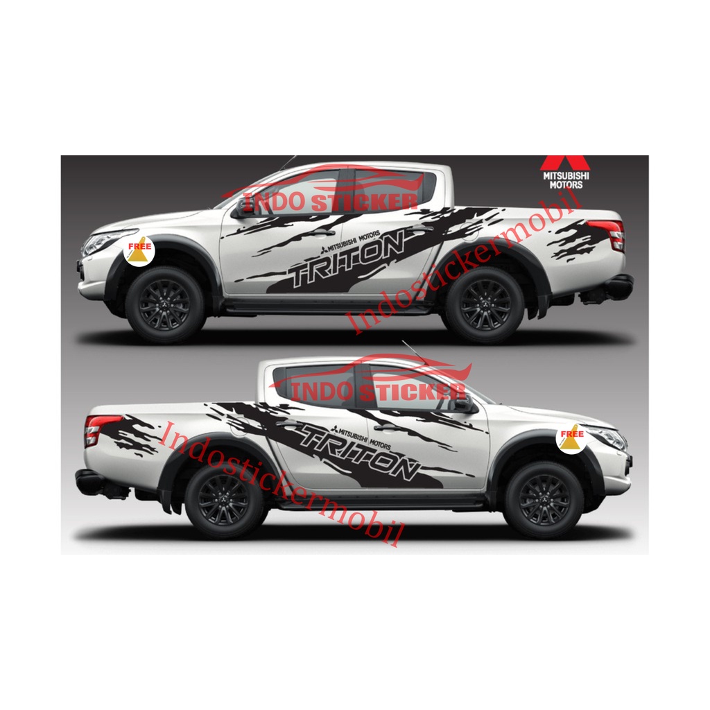 STICKER STIKER MOBIL MITSUBISHI TRITON STICKER BODY MOBIL TRITON STRADA TRITON