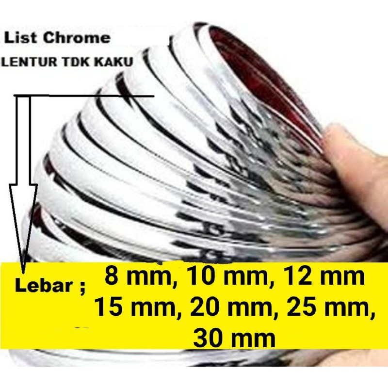 List Chrome - List Krom - Lis Krom motor - Krom Mobil - List Moulding Bumper Mobil - Premium Quality