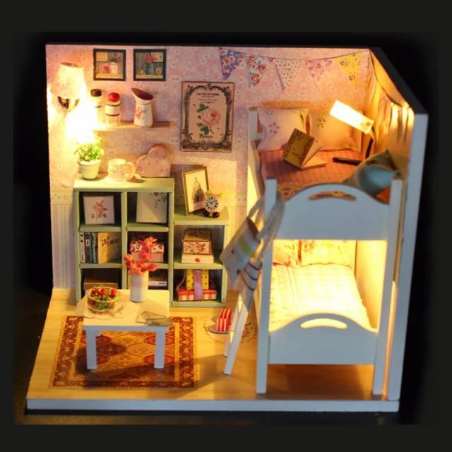 DIY CHERYL ROOM kreatif M020 kamar mini cantik