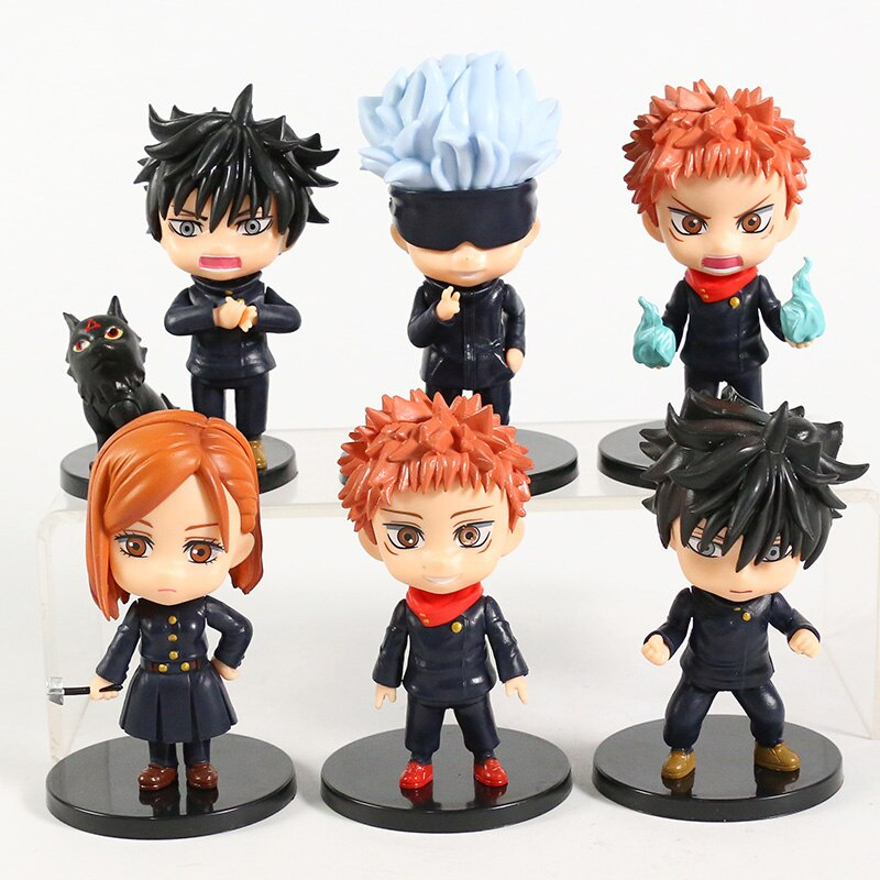 8pcs / Set Mainan Action Figure Jujutsu Kaisen Gojo Satoru Itadori Yuji Bahan Pvc Untuk Koleksi