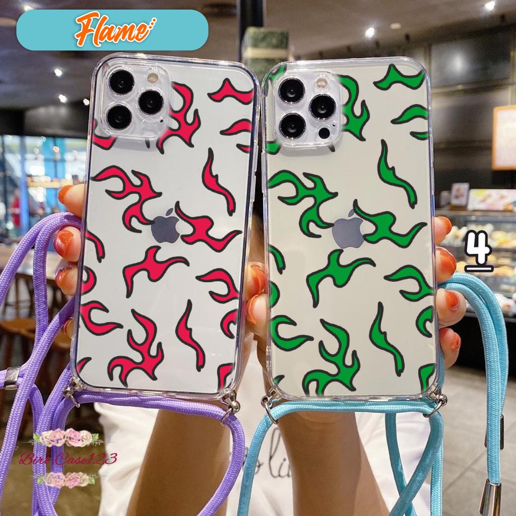 Softcase Slingcase Lanyard Bening FLAME Vivo Y50 Y30 Y51 Y91 Y93 Y95 Y1s Y91c 2020 BC4781