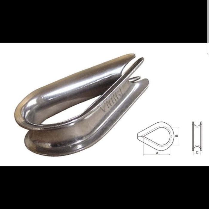 20MM KAUSEN CAUSEN THIMBLE SLING SELING STAINLESS SS TALI KAWAT BAJA