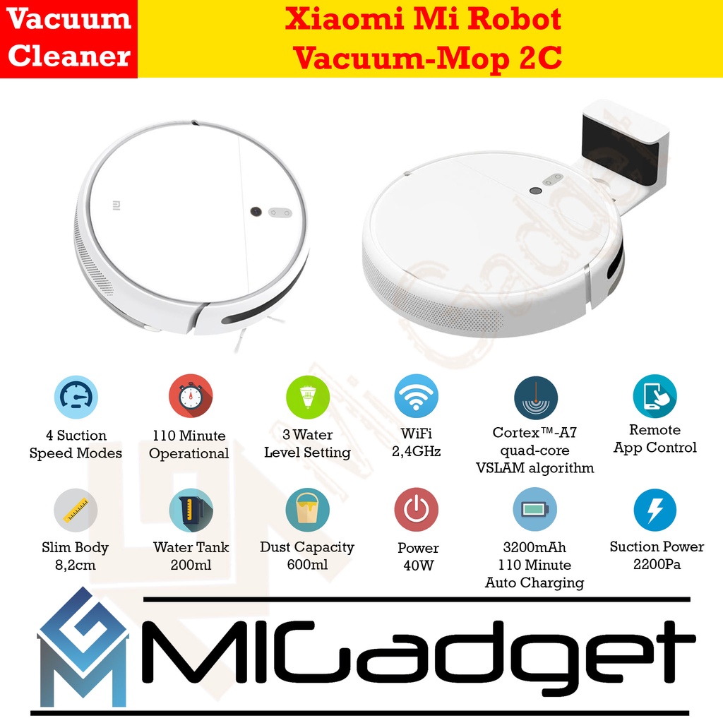 Robot Vacuum Mop 2C - Robot Vacuum Cleaner 2 in 1