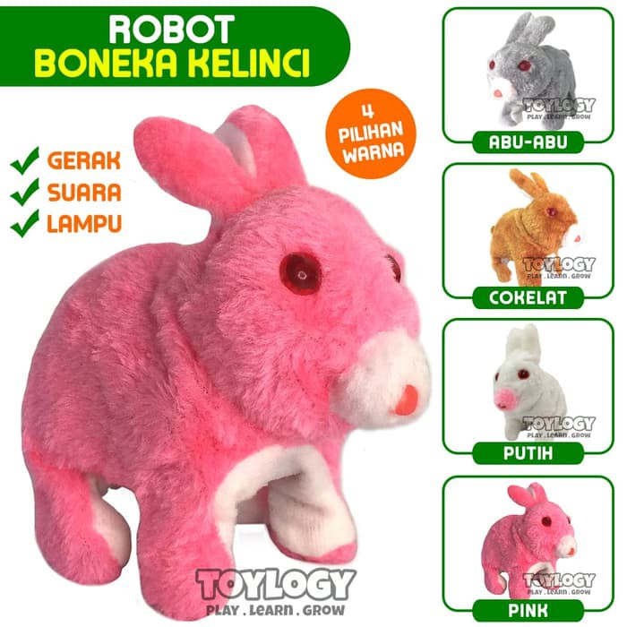 Parling Laris! Mainan Anak Robot Boneka Kelinci ( Robot Stuffed Plush Rabbit )Promo