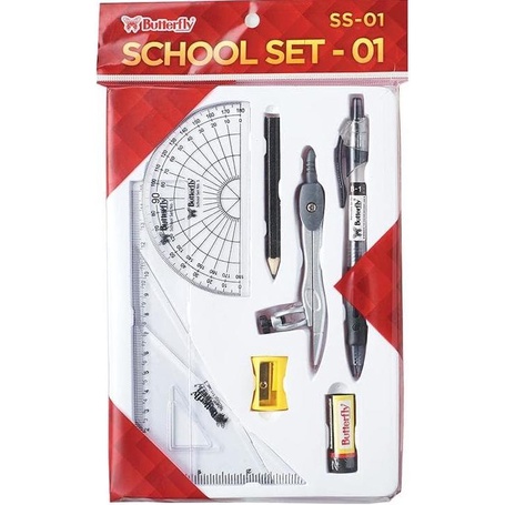 

School Set - 01 Butterfly / Alat Tulis set