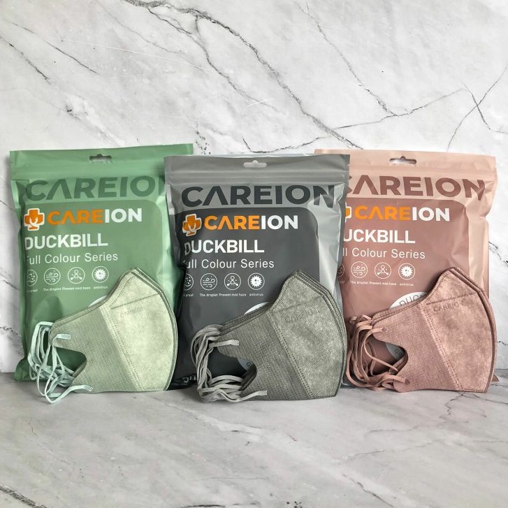 MASKER DUCKBILL GARIS DEWASA CAREION 4 PLY FULL COLOR 1 PACK ISI 50 PCS
