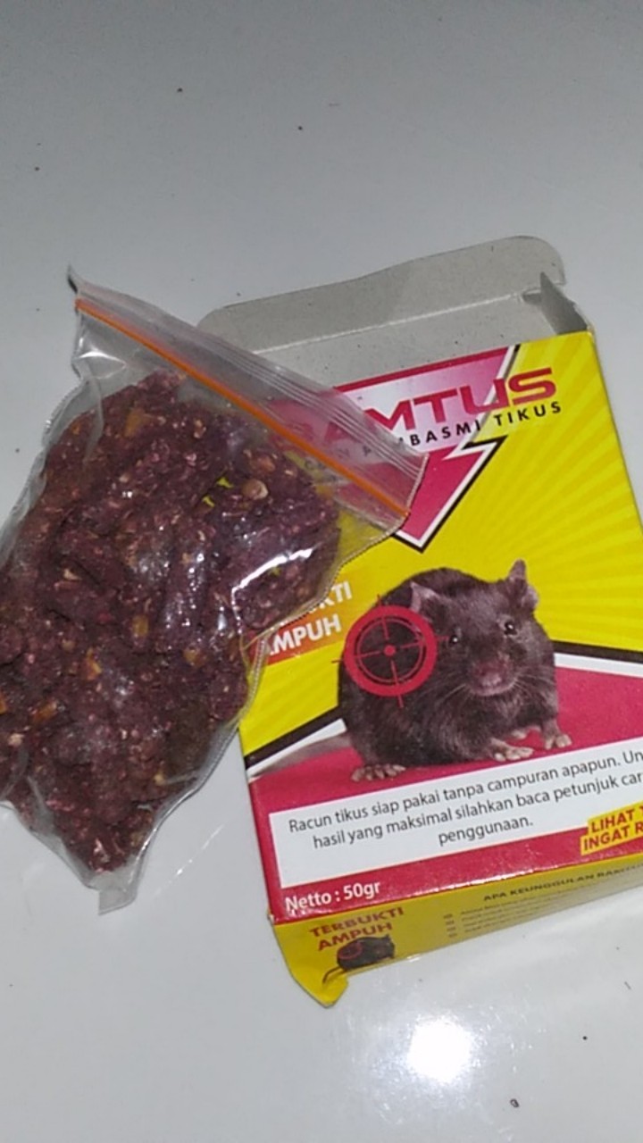 Ramtus Obat Racun Tikus Langsung Mati Kering Tidak Bau Sangat Ampuh Racun Pembasmi Tikus 1 Pack