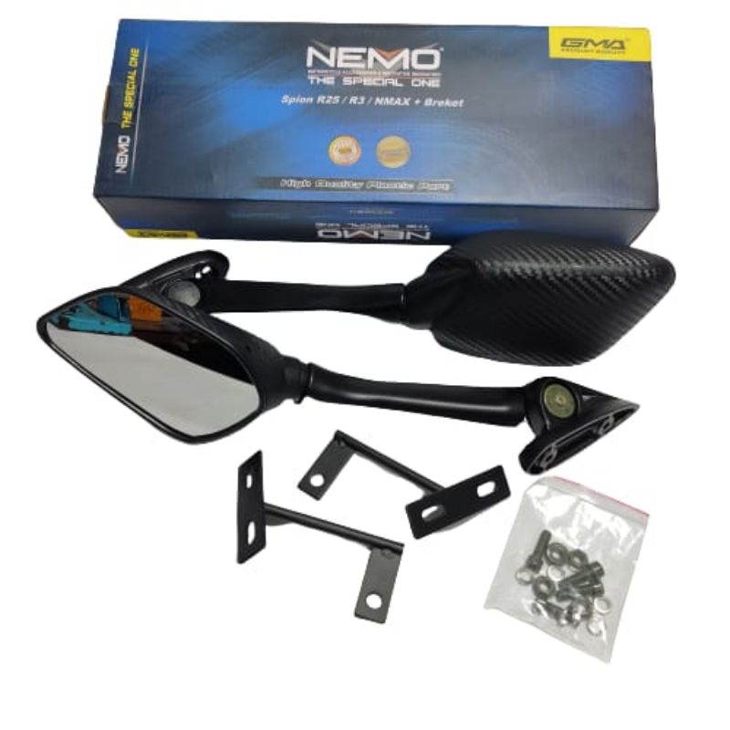 spion R25 Tangkai panjang NMAX carbon nemo