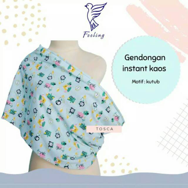 Baby Feeling Gendongan Kaos 2 in 1 motif Bolak Balik Berkualitas