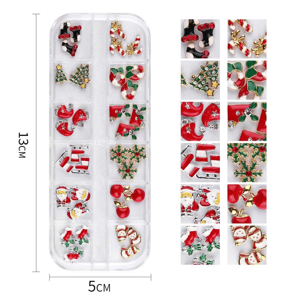 AUGUSTINA Agustin 3D Dekorasi Nail Art Glitter Logam Manicure Aksesori Wanita Salon Hiasan Kuku Nail Rhinestones