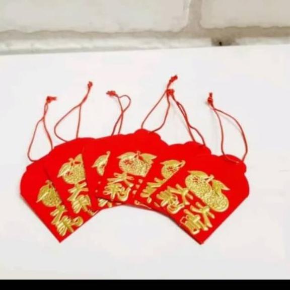 

Premium! Gantungan Pohon Imlek Angpao Mini Tali Isi 10✓