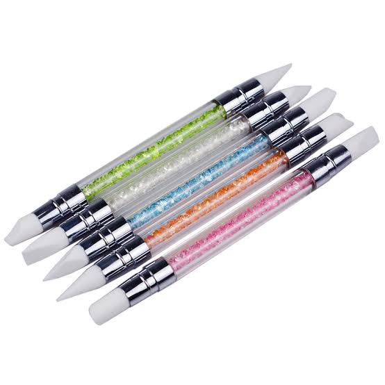 Silicon Pen Set Carving Nail art 3d 4d Kuas Silikon / Kuas Silikon / Silicon Brush Nail Tools