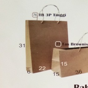 

PAPER BAG POLOS COKLAT TINGGI (76) 12 PCS UK 22 X 6 X 31 CM