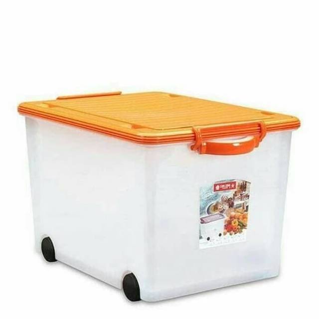 Jual Lionstar Box Container 50 Liter Ltr Beroda Vigo Kontainer Roda 4 Wadah Boks Plastik Dengan 2920