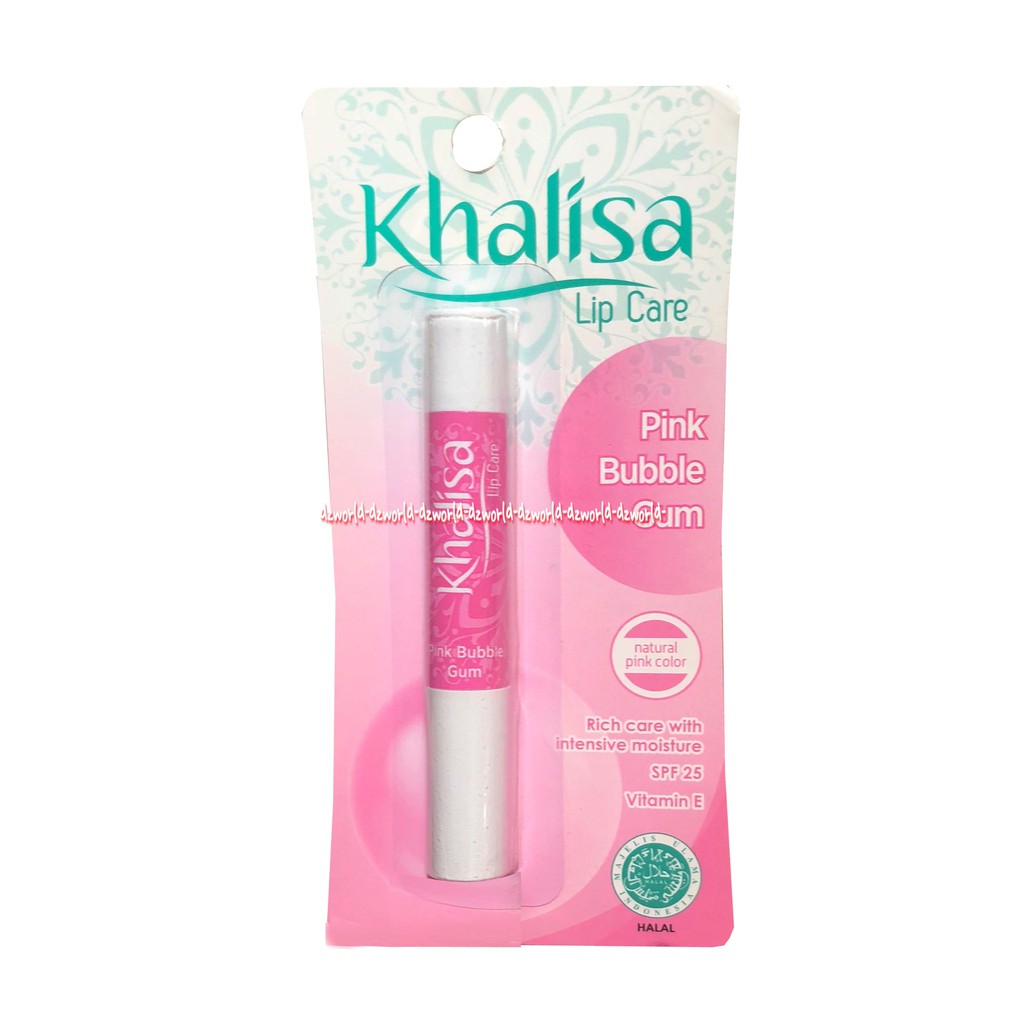 Khalisa Lip Care Pink Bubble Gum Vitamin E Lipgloss Kalisa Lipcare Lip Gloss kalisha Pelembut Pelembab Bibir Warna Pink