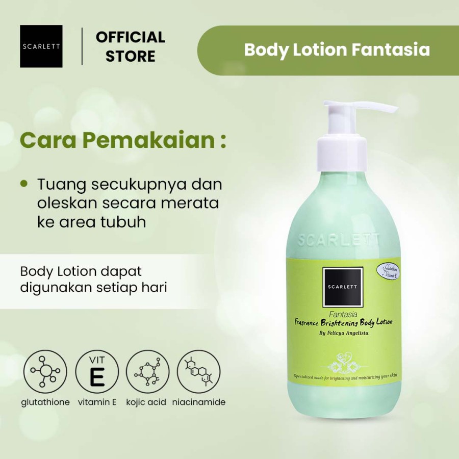 Scarlett Whitening Body Lotion Kulit Lembut dan Bernutrisi Fantasia