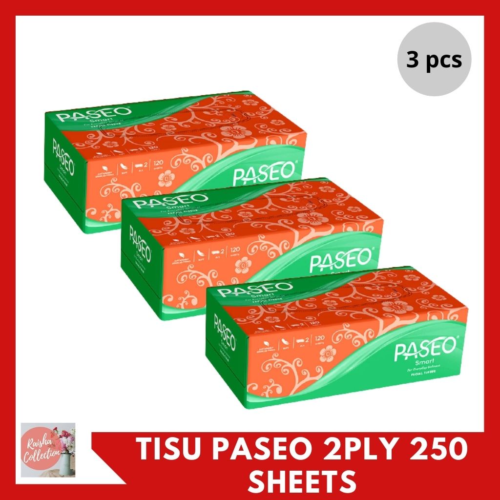 RC PAKET ISI TIGA (3PCS) TISSUE PASSEO FACIAL 250 SHEET 2PLY HARGA MURAH