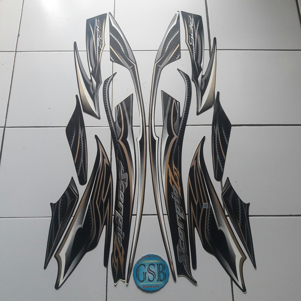 stiker motor yamaha Scorpio z 2010 gold