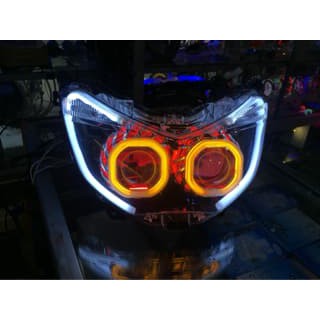 Terbaru headlamp nmax dengan projector aes hid