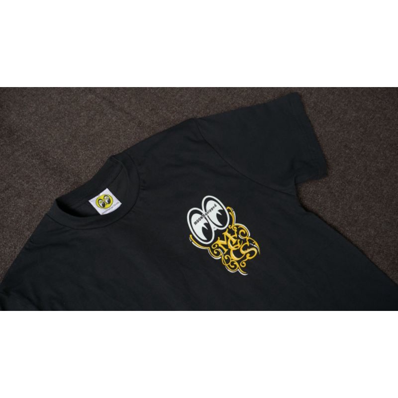 T-SHIRT KAOS MOONEYES ORIGINAL HONMOKU YOKOHAMA JAPAN HITAM