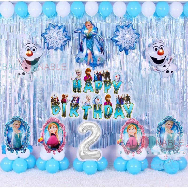 Jual Paket Dekorasi Ulang Tahun Tema Frozen (PD03) Shopee Indonesia