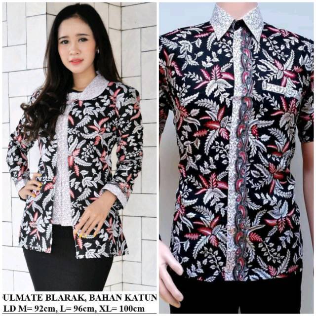 COUPLE BATIK MODERN MOTIF wajik merah putih