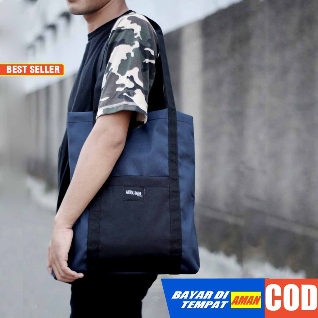 ABRAHAM- TOTEBAG PRIA UNISEX PRIA WANITA CORDURA tas tote bag