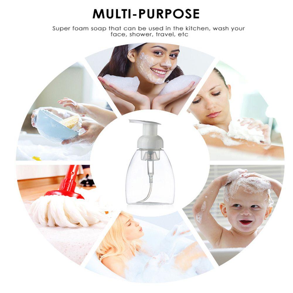 Populer 5pcs Dispenser Sabun Rumah Berguna Perlengkapan Mandi Hand Sanitizer Plastik Shower Gel Bening Wadah Pompa