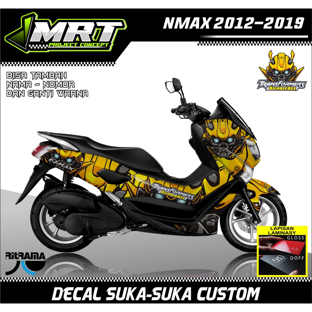 COD Decal Nmax Tahun 2012-2019 Full Body, Bublebee Stiker Dekal Nmax 2012-2019 Full Body
