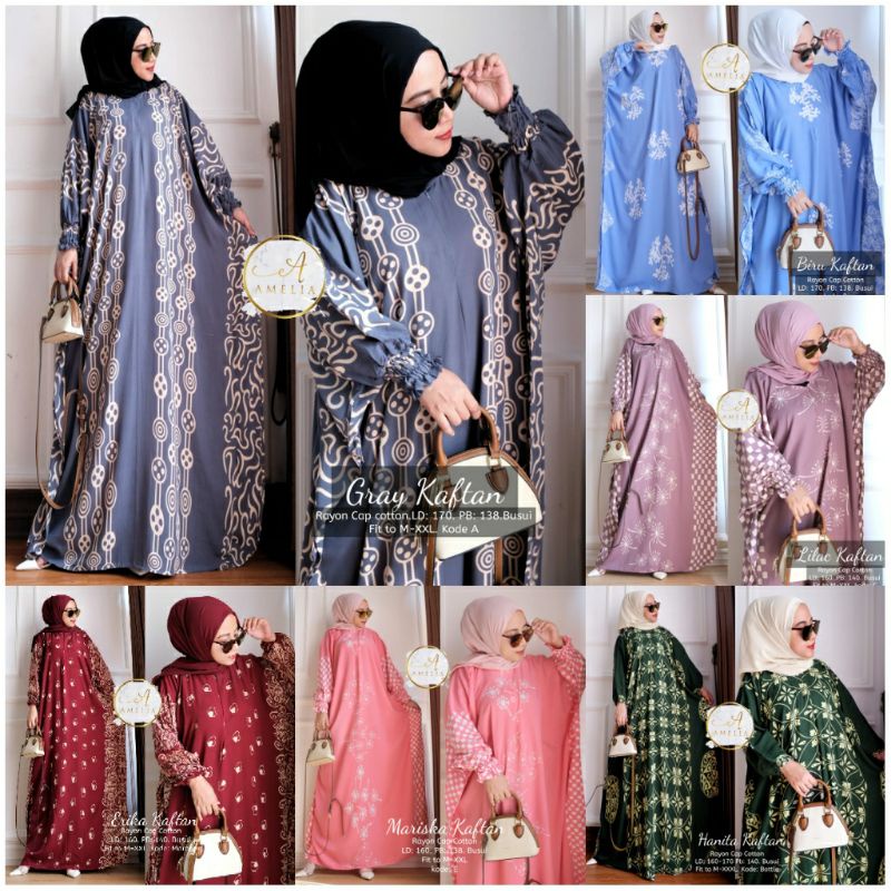 SALE Serba Kaftan Kaftan / Hanita/ Gray/ Lilac/  Moza / Ecena/ Erika / Biru Kaftan Saria Ranita Kaft