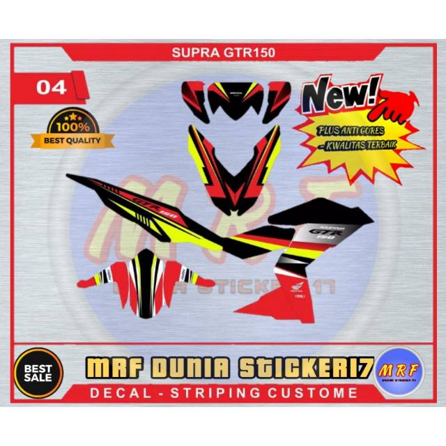 Sticker decal Supra GTR 150 varian stiker dekal Supra GTR 150 varian motor decal Supra GTR 150