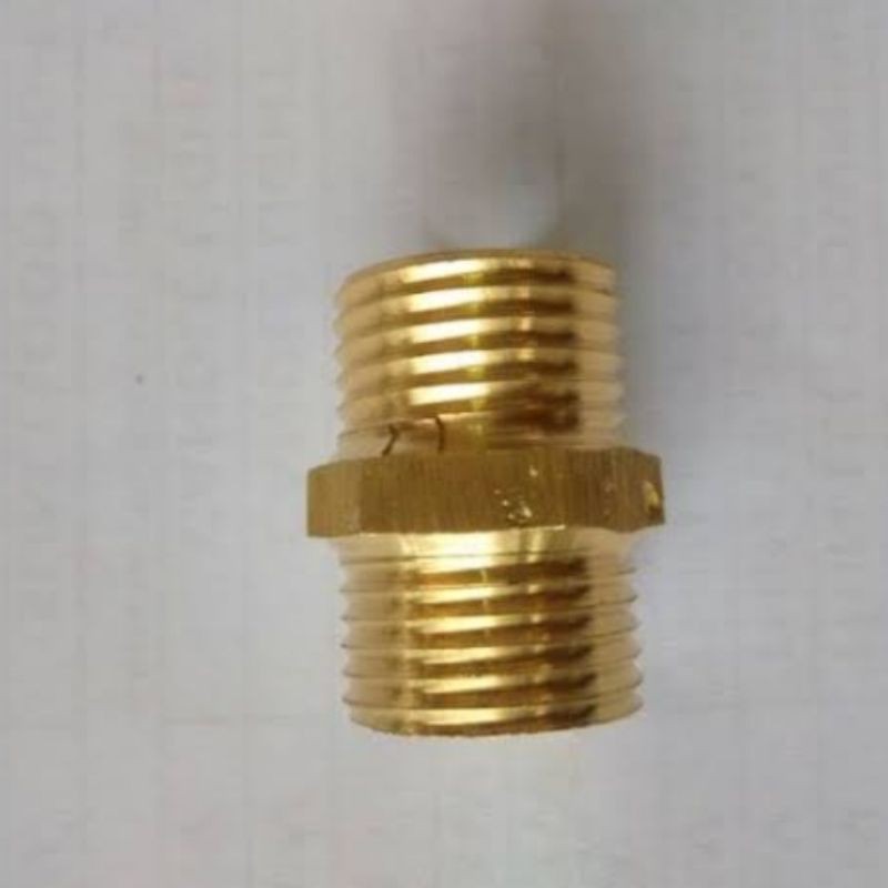 double nepel 1/2 inch double nepel kuningan