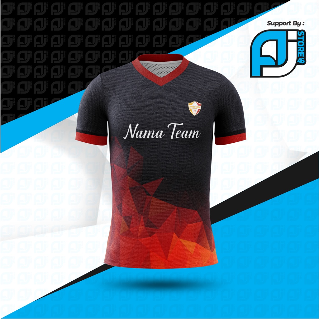 Setelan Jersey Baju Sepak Bola Dan Futsal Full Printing Custom Nama Logo Tim