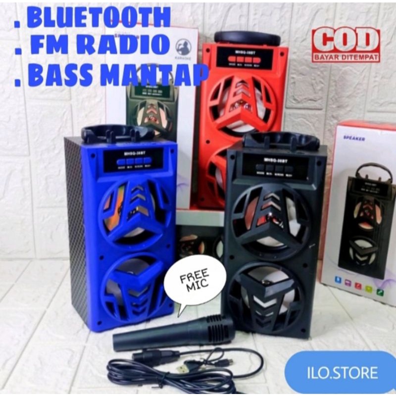 SPIKER AKTIF PORTABEL BLUETOOTH KARAOKE MURAH SALON AKTIF BLUETOOTH MIC KARAOKE SPEAKER BLUTUTH RADI
