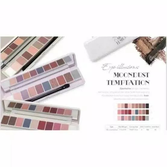 ❤ jselectiv ❤ MADAME GIE Eye Illusions Eye Shadow Moondust Temptation | Palet Eye Shadow (10 Warna) MADAME GIE