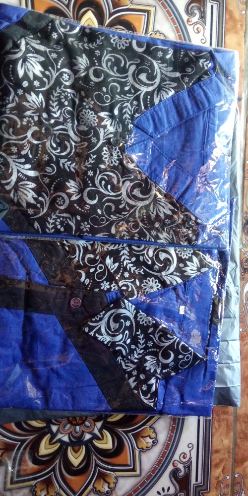Maura/couple Kombinasi/sania Ruffle Batik Couple Pesta S.m.l.xl.xxl