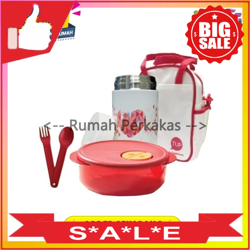 Tupperware Love Lunch Set Termos Tas Rock n Serve Cutlery Tupperware Original