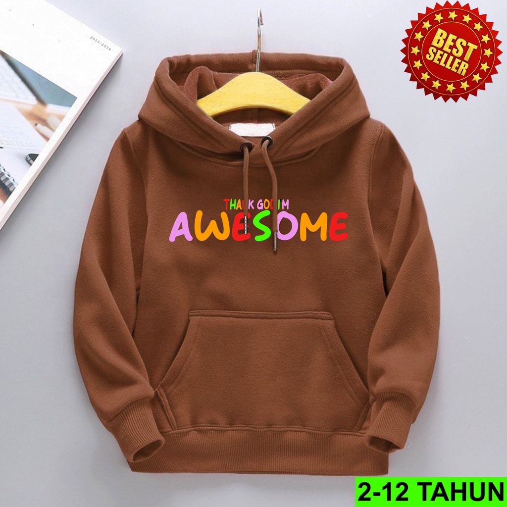 Hoodie AWESOME TERBARU  Anak Perempuan Laki Laki  / Hodie BEST SELLER Anak Usia 2 3 4 5 6 7 8 9 10 11 12 Tahun / Jaket AWESOME Anak / Sweater Distro Bisa Cod