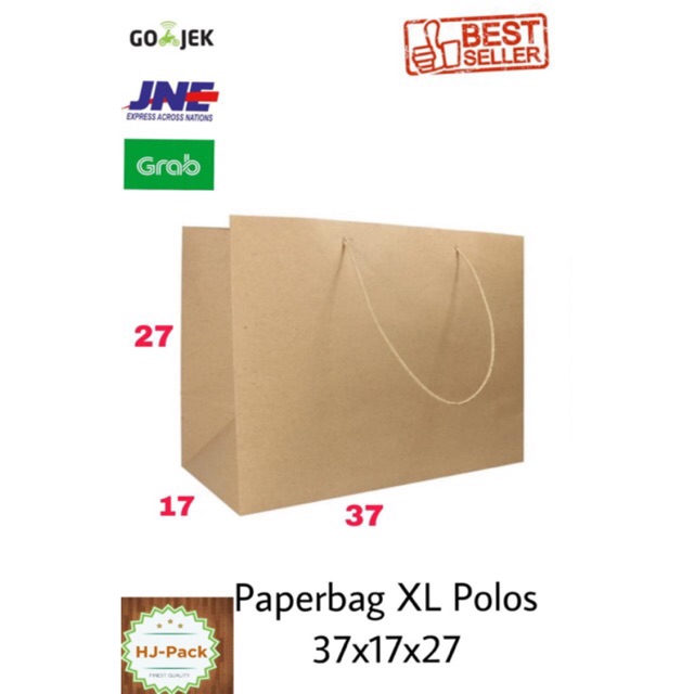 

Minimal Order 12 pcs dan Kelipatan 12 pcs! Paperbag XL Jumbo 37x17x27 Tas Kertas Paper Bag Goodie Bag Shopping Bag Tas Belanja