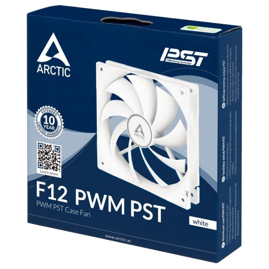 Arctic F12 PWM PST 12CM Case Fan - White