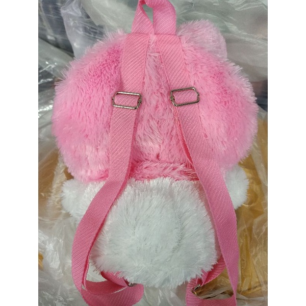 TAS RANSEL ANAK BONEKA BULU HALUS RABBIT MELODI