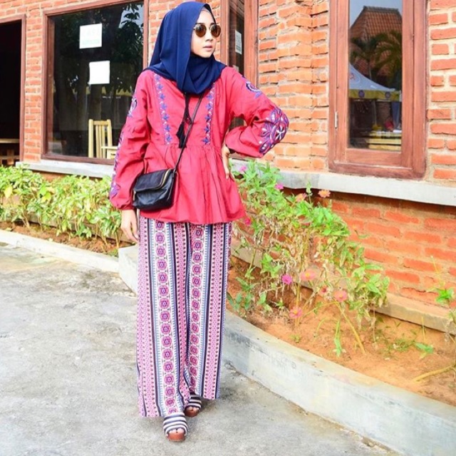 Bohomian boho top zara boho bordir bangkok baju import pakaian wanita