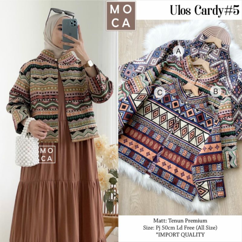 Atasan wanita motif Ulos Cardy #5 tenun premium