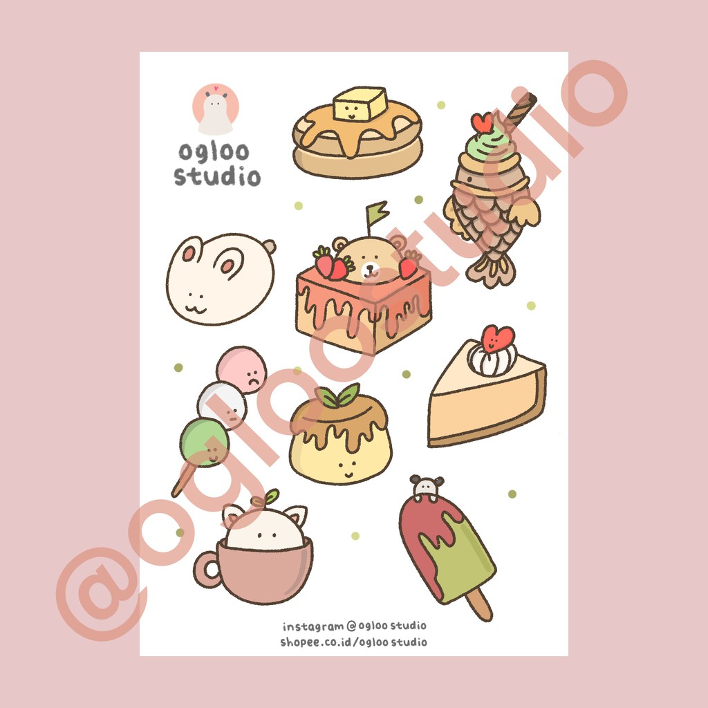 

STICKER AESTHETIC / STIKER ESTETIK / STICKER TUMBLR / STIKER LUCU (MAKANAN JEPANG) A-15