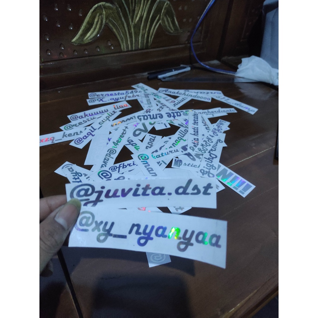 STIKER CUTTING CUSTOM NAMA/STIKER TIMBUL/STIKER ANTI AIR